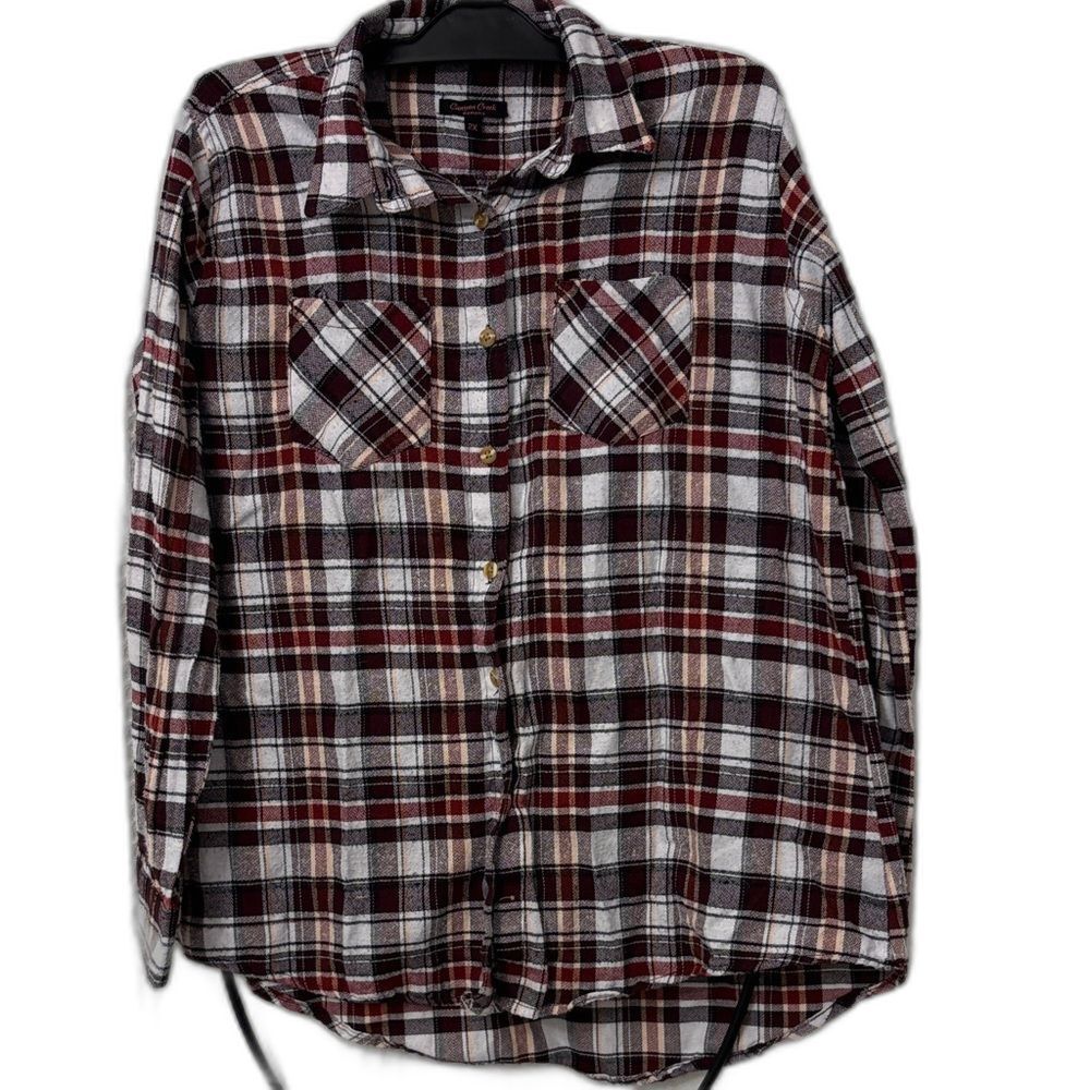 Classic Plaid Button Down Shirt - Red and Black Size 2X